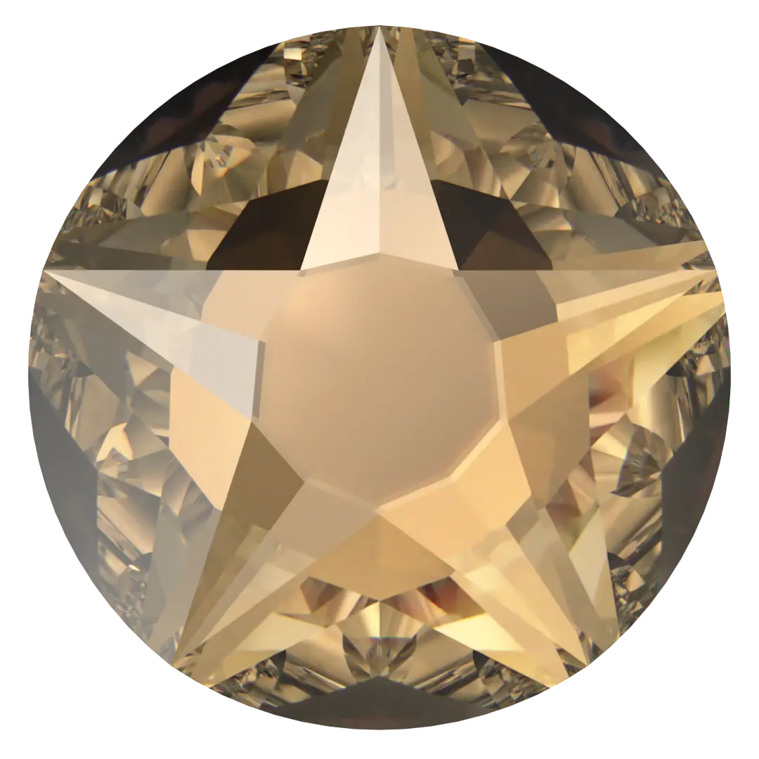 Serinity Flat Back Crystals Non Hotfix Star Rose (2100) Crystal Golden Shadow - Bluestreak Crystals