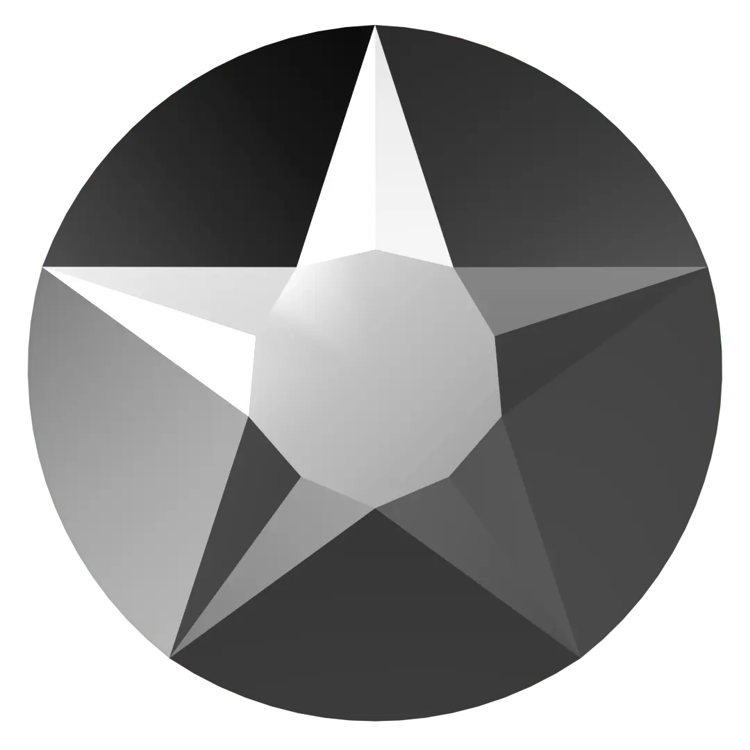 Serinity Flat Back Crystals Non Hotfix Star Rose (2100) Crystal Light Chrome - Bluestreak Crystals