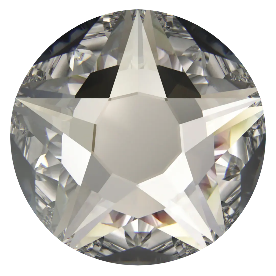 Serinity Flat Back Crystals Non Hotfix Star Rose (2100) Crystal Silver Shade - Bluestreak Crystals