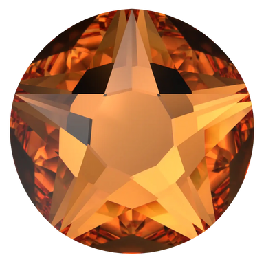Serinity Flat Back Crystals Non Hotfix Star Rose (2100) Dark Orange - Bluestreak Crystals