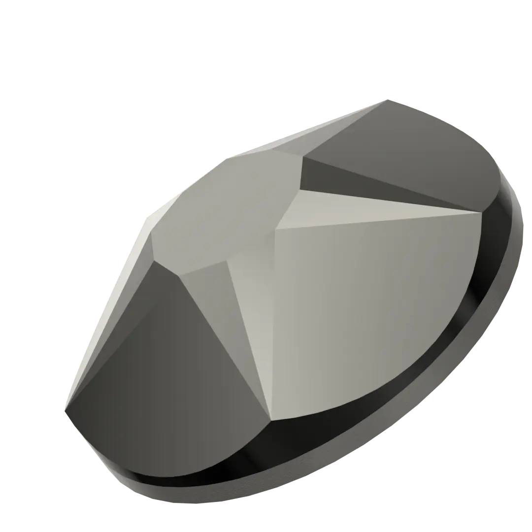 Serinity Flat Back Crystals Non Hotfix Star Rose (2100) Jet Hematite FOILED - Bluestreak Crystals
