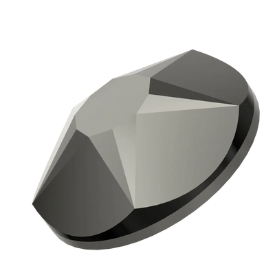 Serinity Flat Back Crystals Non Hotfix Star Rose (2100) Jet Hematite FOILED - Bluestreak Crystals