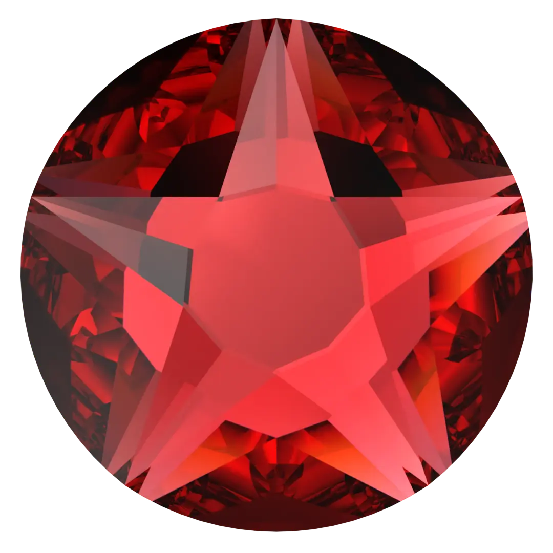Serinity Flat Back Crystals Non Hotfix Star Rose (2100) Light Siam - Bluestreak Crystals