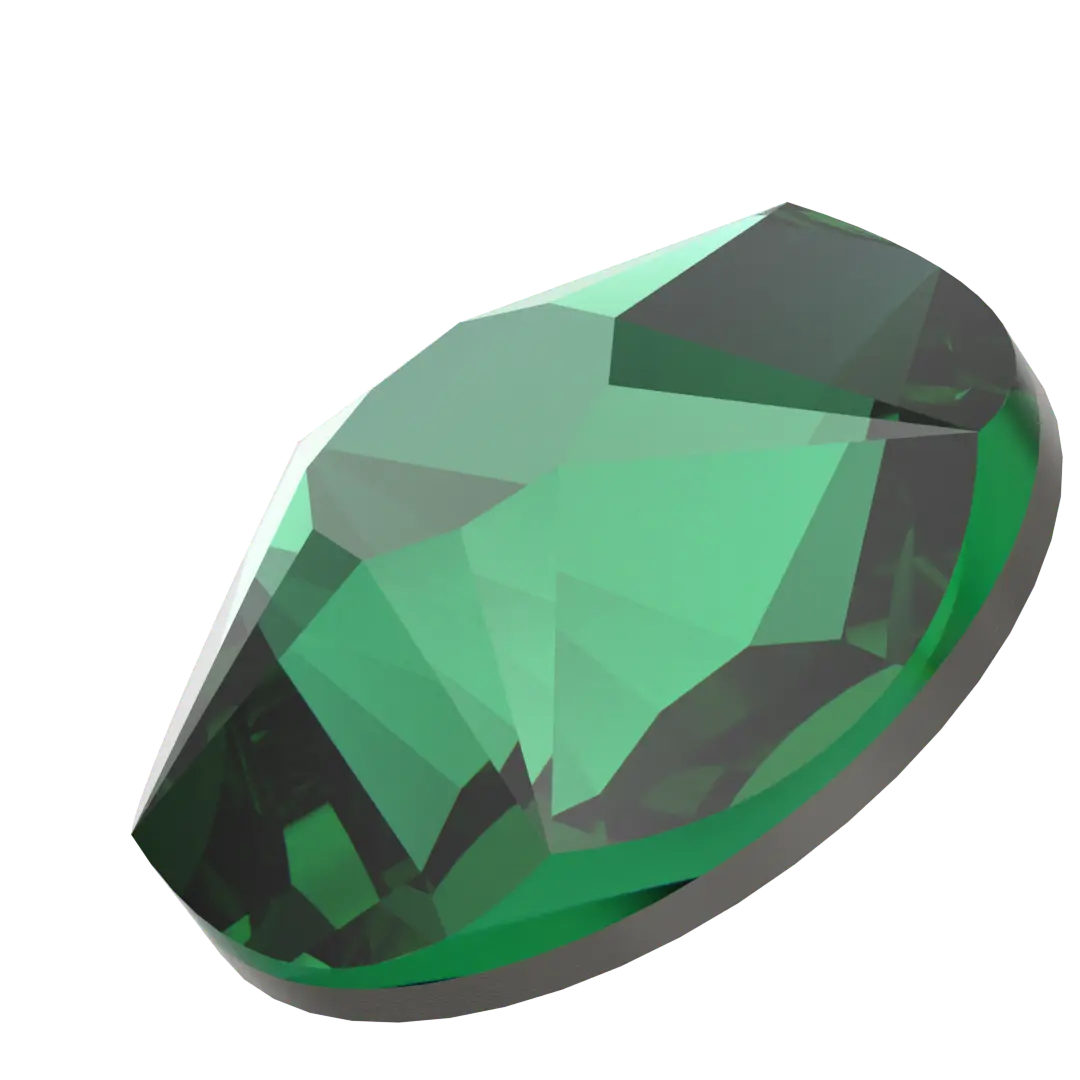Serinity Flat Back Crystals Non Hotfix Star Rose (2100) Majestic Green - Bluestreak Crystals