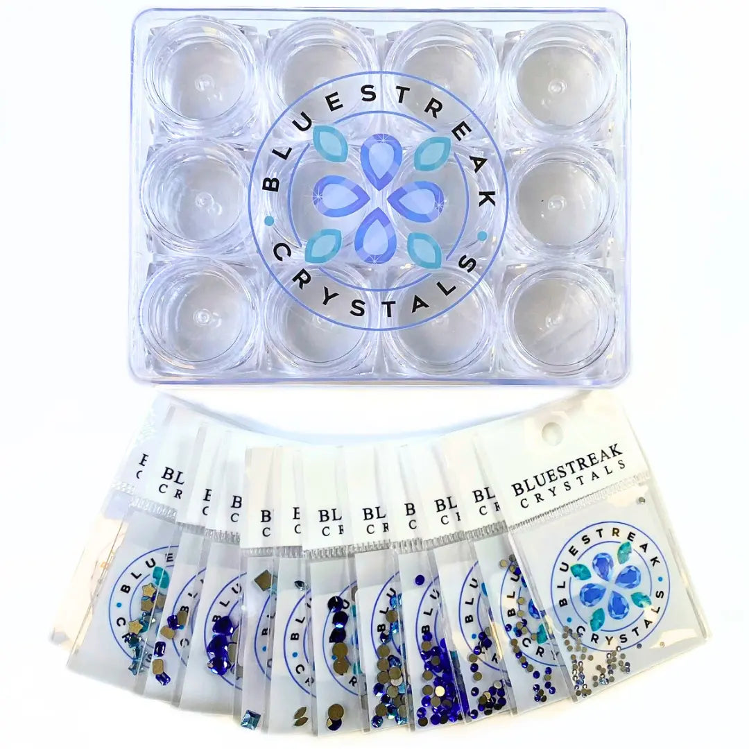 Serinity Flat Back Crystals Non Hotfix Supreme Mix Blues - Bluestreak Crystals