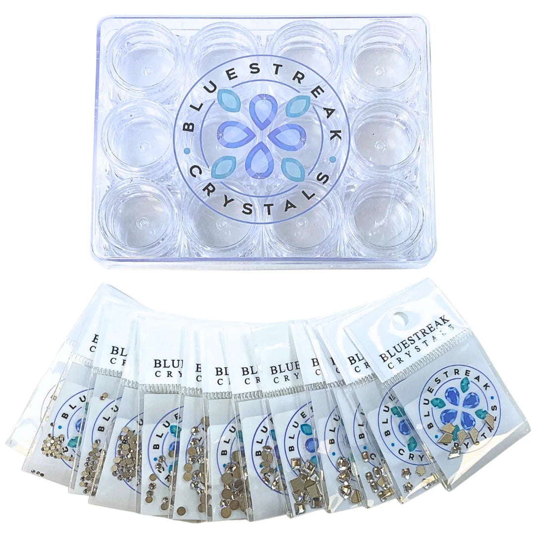 Serinity Flat Back Crystals Non Hotfix Supreme Mix Crystal - Bluestreak Crystals
