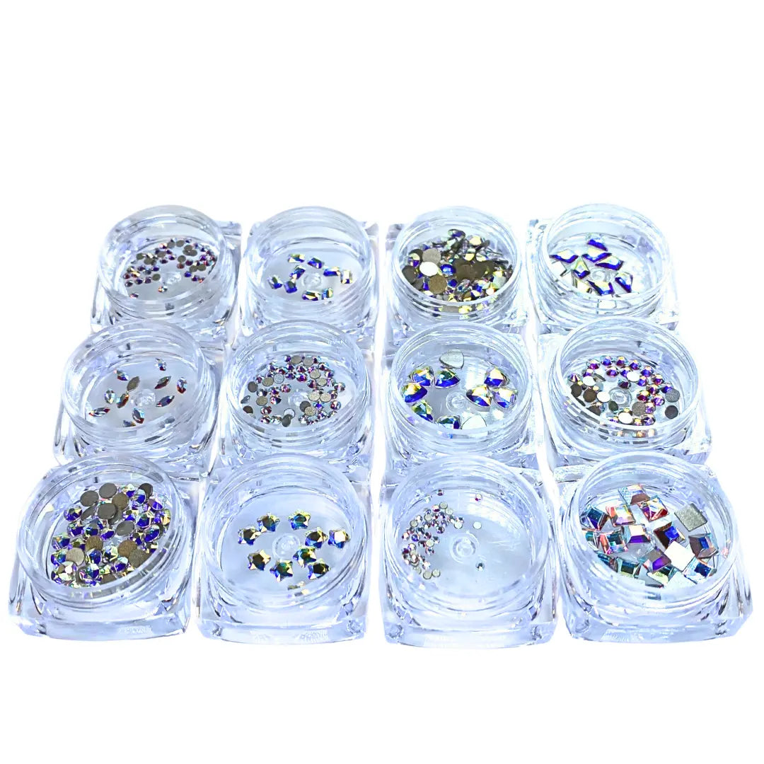 Serinity Flat Back Crystals Non Hotfix Supreme Mix Crystal AB - Bluestreak Crystals