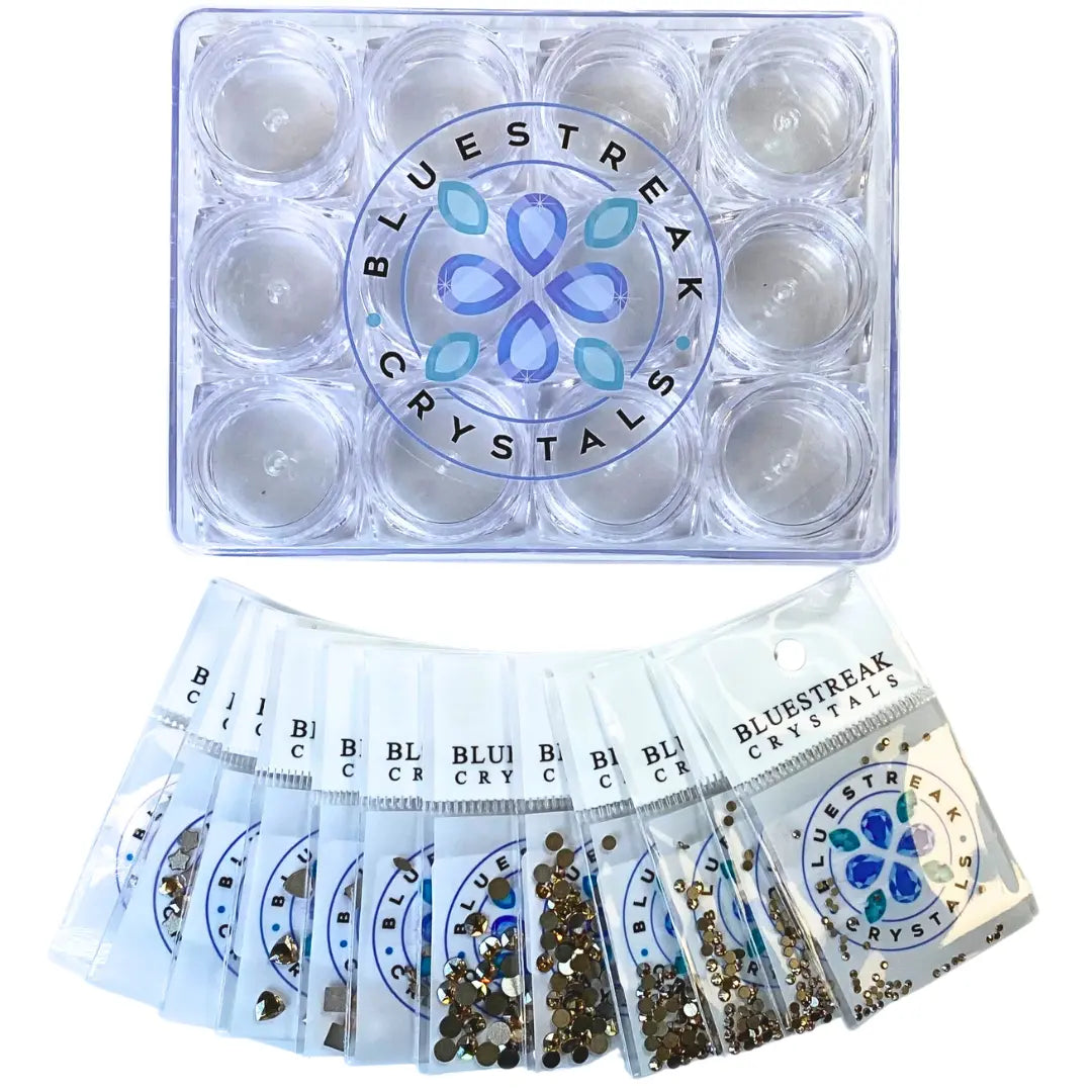 Serinity Flat Back Crystals Non Hotfix Supreme Mix Crystal Golden Shadow - Bluestreak Crystals