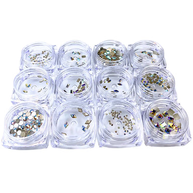 Serinity Flat Back Crystals Non Hotfix Supreme Mix Crystal Shimmer - Bluestreak Crystals