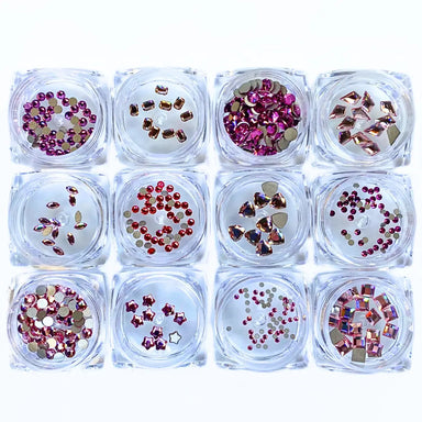 Serinity Flat Back Crystals Non Hotfix Supreme Mix Pinks - Bluestreak Crystals