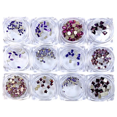 Serinity Flat Back Crystals Non Hotfix Supreme Mix Purples - Bluestreak Crystals