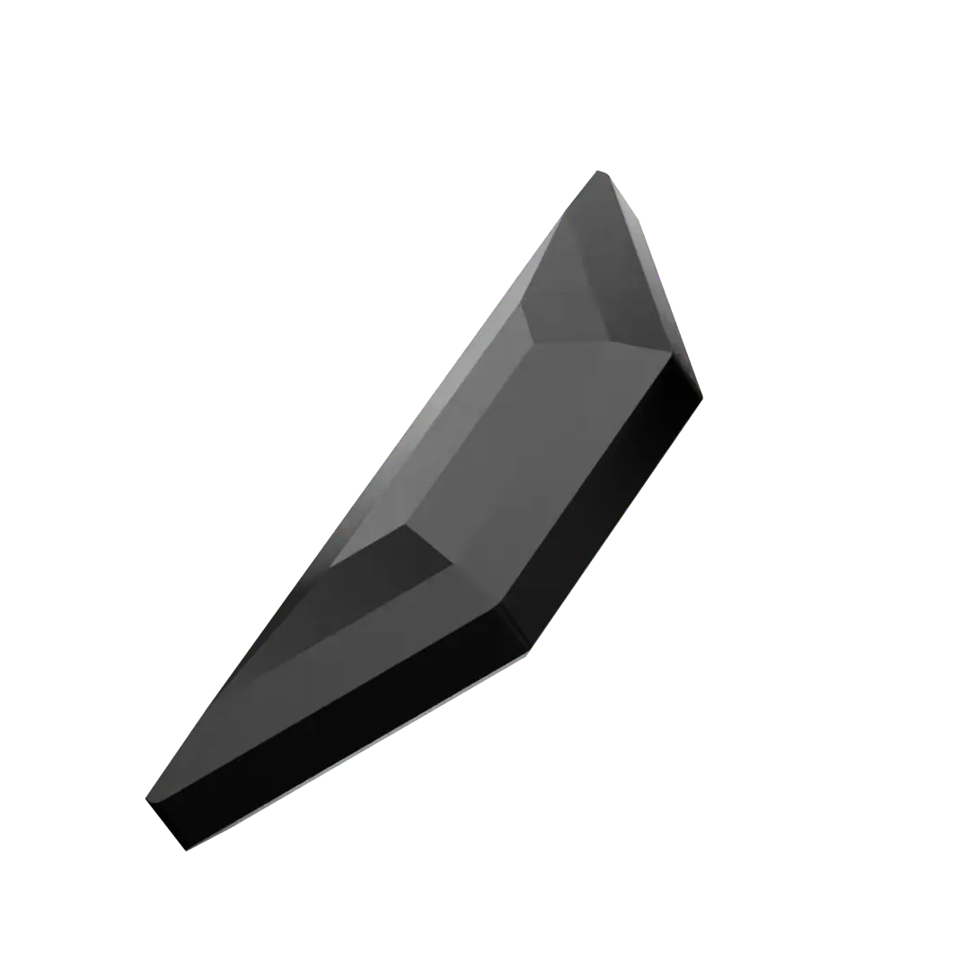 Serinity Flat Back Crystals Non Hotfix Trapeze (2772) Jet UNFOILED - Bluestreak Crystals
