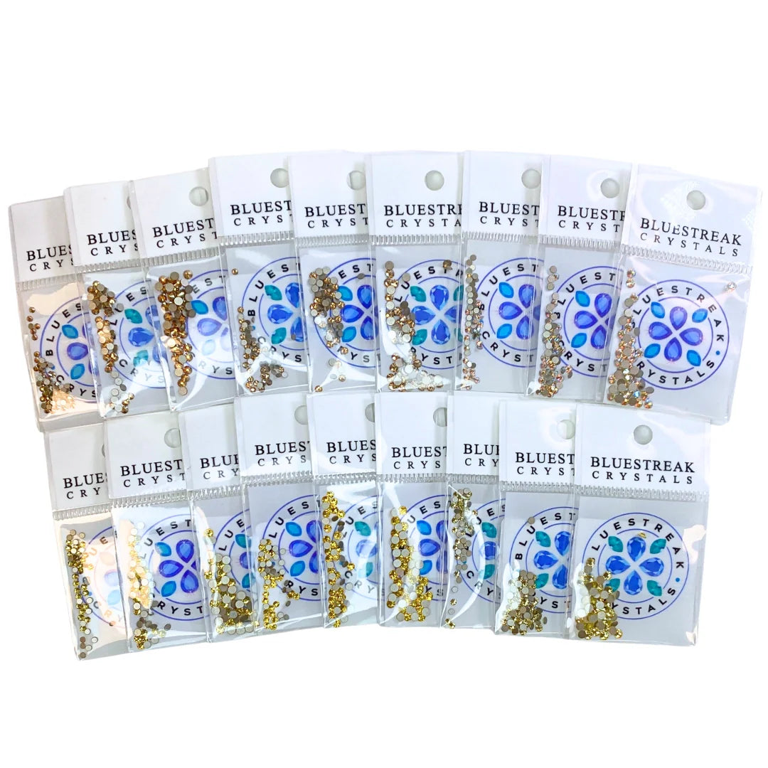 Serinity Flat Back Crystals Non Hotfix Yellow Collection - Bluestreak Crystals