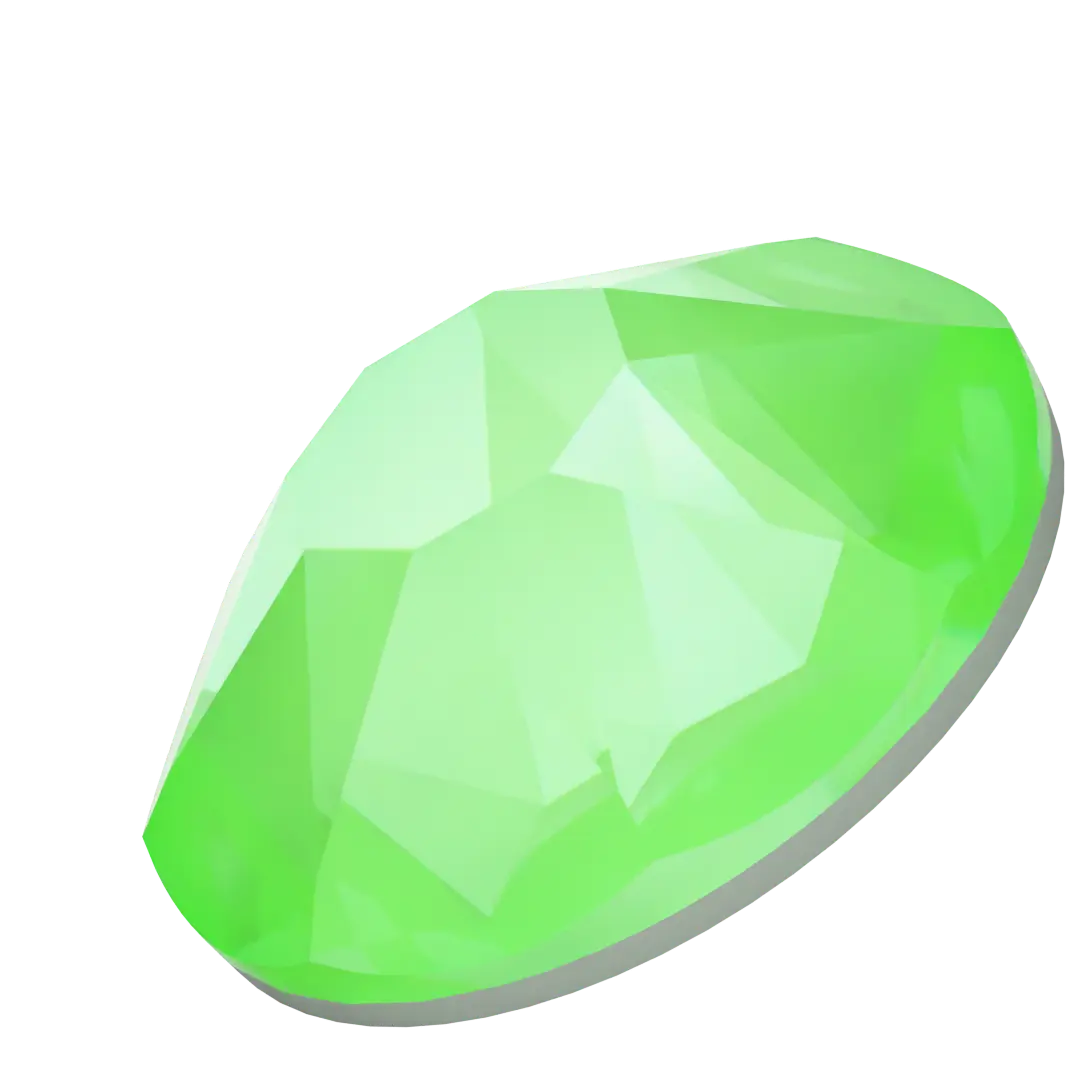Serinity Hotfix Flat Back Crystals (2000, 2038 & 2078) Crystal Electric Green Ignite - Bluestreak Crystals