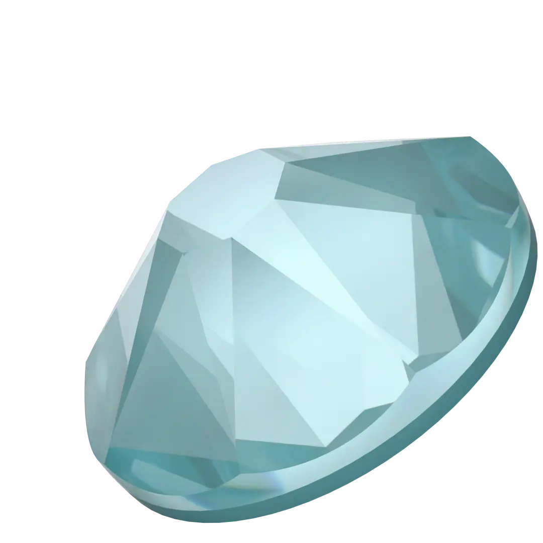 Serinity Hotfix Flat Back Crystals (2000, 2038 & 2078) Crystal Paradise Blue Lux - Bluestreak Crystals