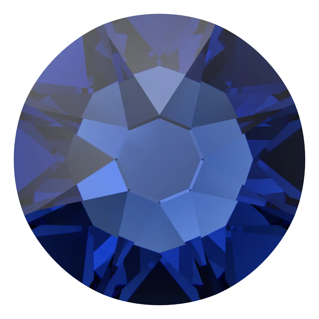 Serinity Hotfix Flat Back Crystals (2000, 2038 & 2078) Dark Sapphire - Bluestreak Crystals
