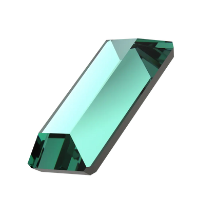 Serinity Hotfix Flat Back Crystals Baguette (2510) Caribbean Green - Bluestreak Crystals