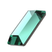 Serinity Hotfix Flat Back Crystals Baguette (2510) Caribbean Green - Bluestreak Crystals