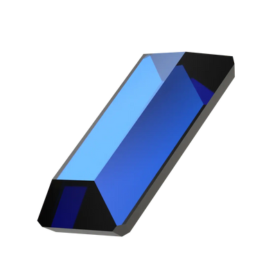 Serinity Hotfix Flat Back Crystals Baguette (2510) Crystal Bermuda Blue - Bluestreak Crystals