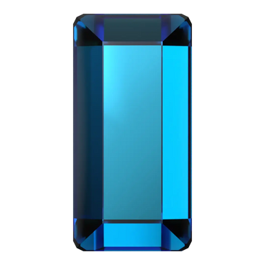 Serinity Hotfix Flat Back Crystals Baguette (2510) Crystal Bermuda Blue - Bluestreak Crystals