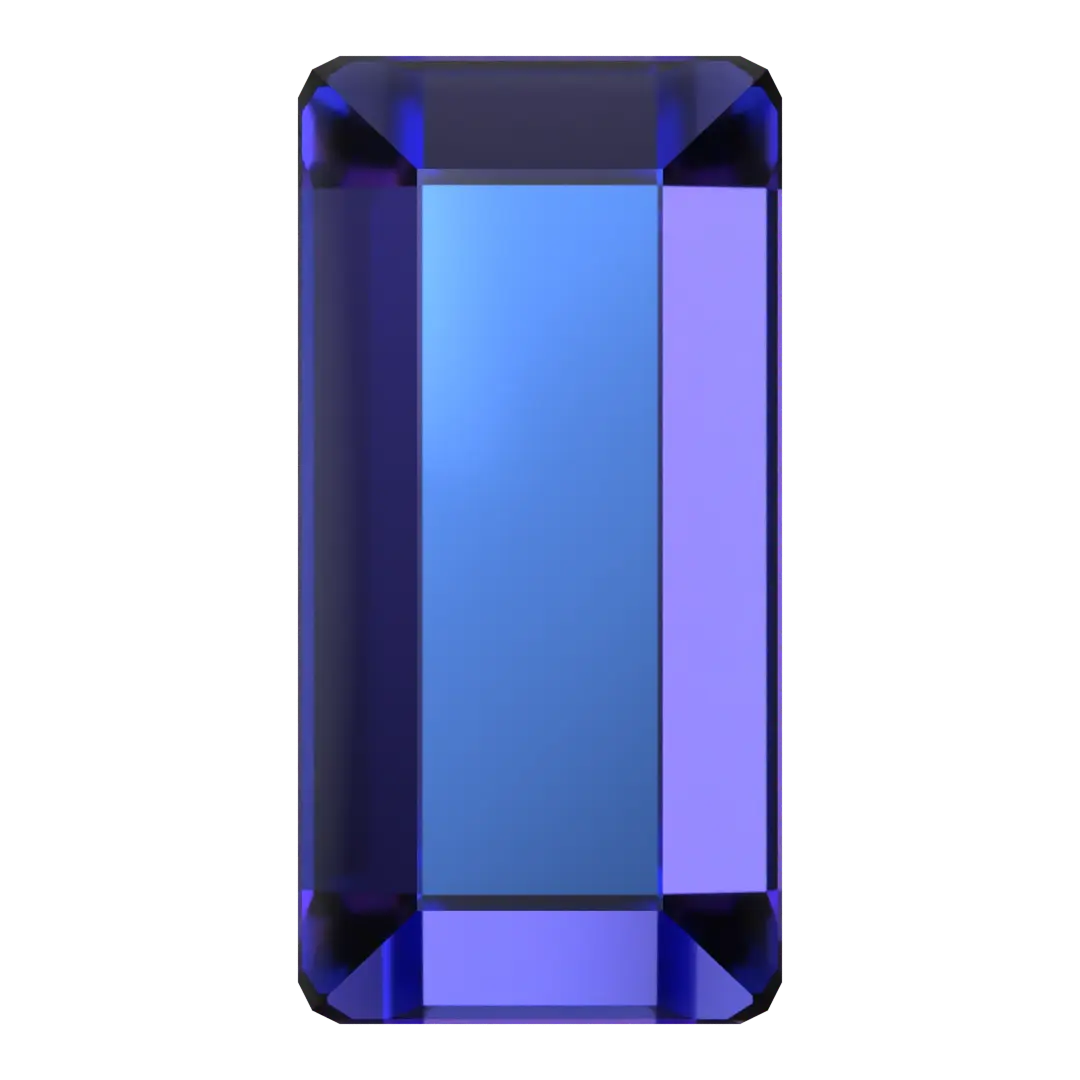 Serinity Hotfix Flat Back Crystals Baguette (2510) Crystal Heliotrope - Bluestreak Crystals