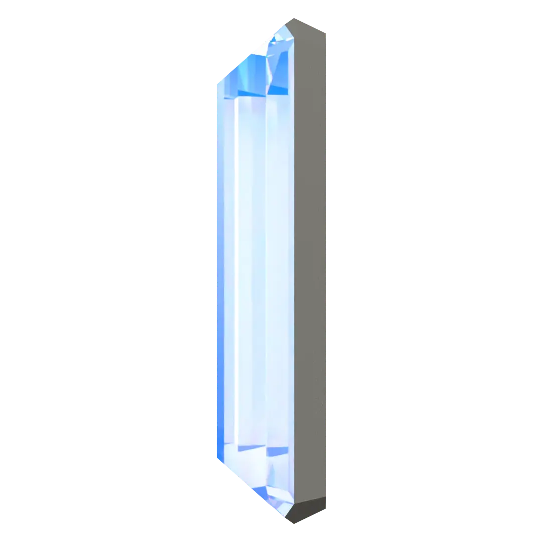 Serinity Hotfix Flat Back Crystals Baguette (2510) Crystal Shimmer - Bluestreak Crystals