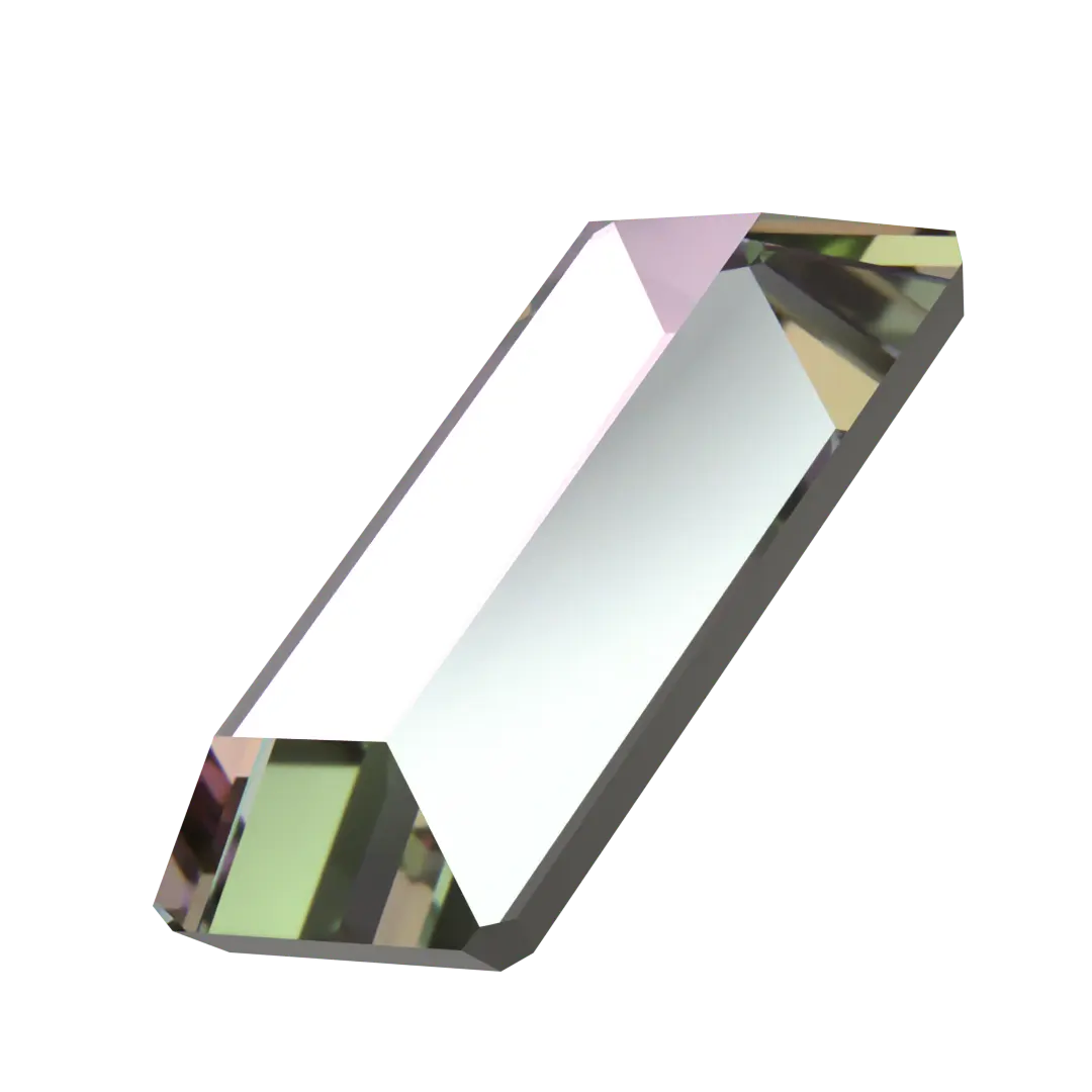 Serinity Hotfix Flat Back Crystals Baguette (2510) Crystal Vitrail Light - Bluestreak Crystals