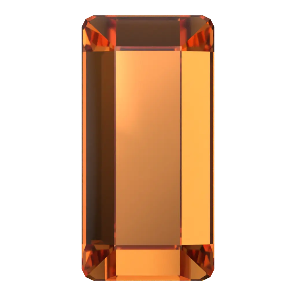 Serinity Hotfix Flat Back Crystals Baguette (2510) Dark Orange - Bluestreak Crystals
