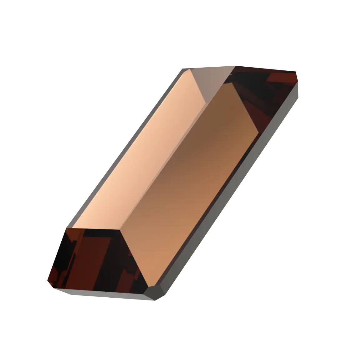 Serinity Hotfix Flat Back Crystals Baguette (2510) Smoked Topaz - Bluestreak Crystals
