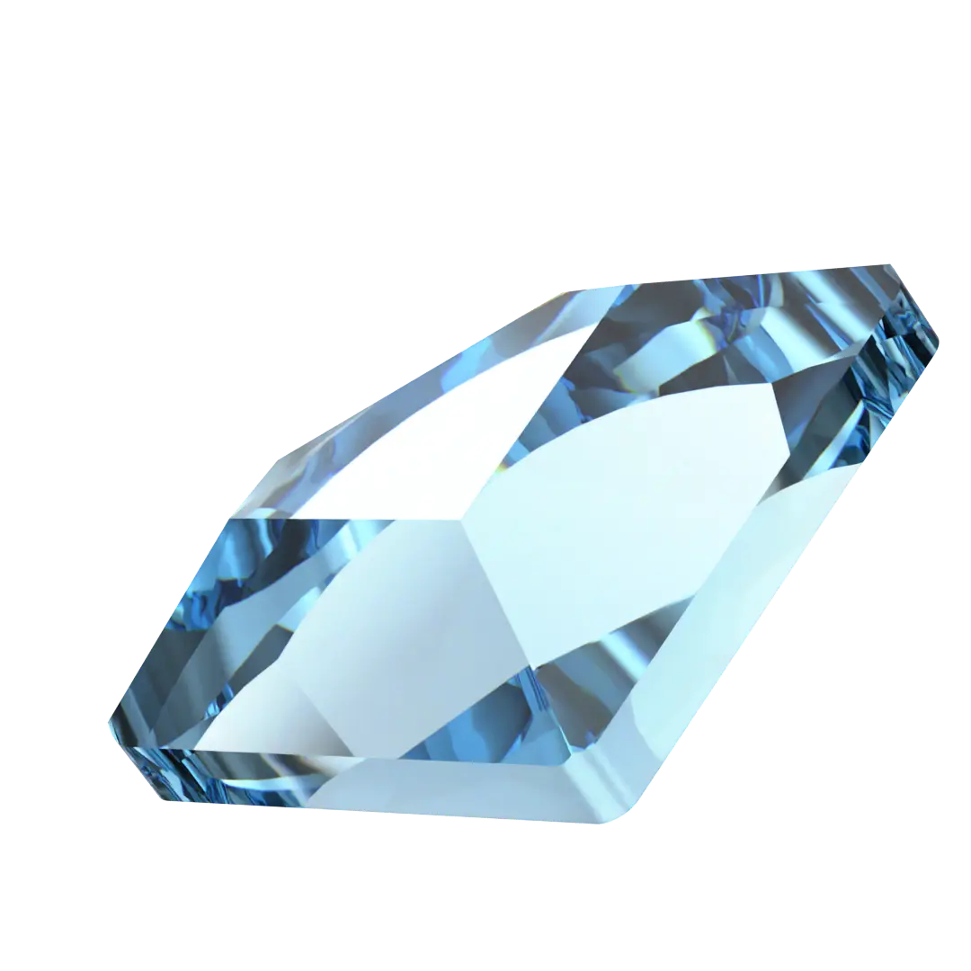 Serinity Hotfix Flat Back Crystals Connector (2715) Aquamarine - Bluestreak Crystals