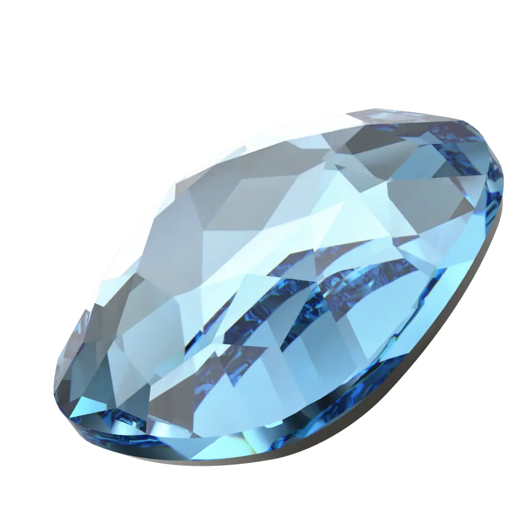 Serinity Hotfix Flat Back Crystals Cushion (2471) Aquamarine - Bluestreak Crystals