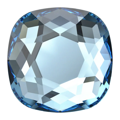 Serinity Hotfix Flat Back Crystals Cushion (2471) Aquamarine - Bluestreak Crystals