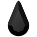 Serinity Hotfix Flat Back Crystals Drop (2300) Jet - Bluestreak Crystals