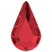 Serinity Hotfix Flat Back Crystals Drop (2300) Scarlet - Bluestreak Crystals