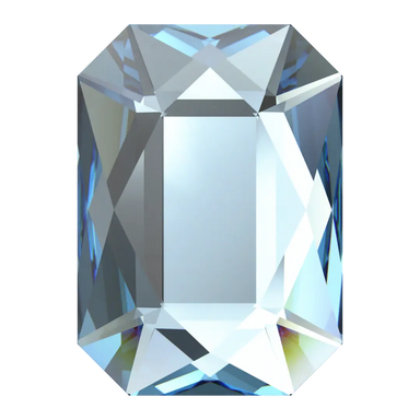 Serinity Hotfix Flat Back Crystals Emerald Cut (2602) Aquamarine - Bluestreak Crystals