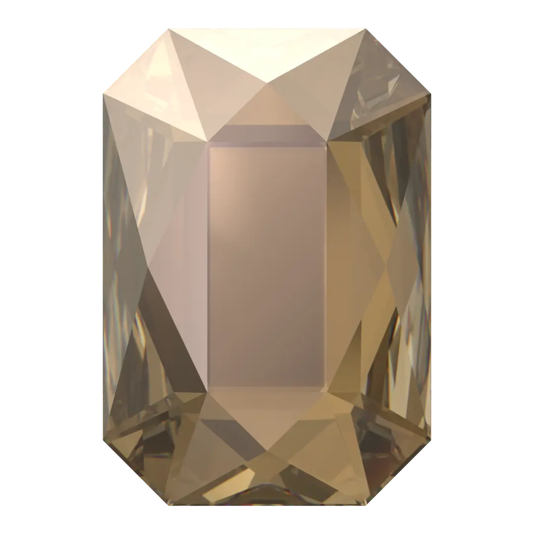 Serinity Hotfix Flat Back Crystals Emerald Cut (2602) Crystal Bronze - Bluestreak Crystals