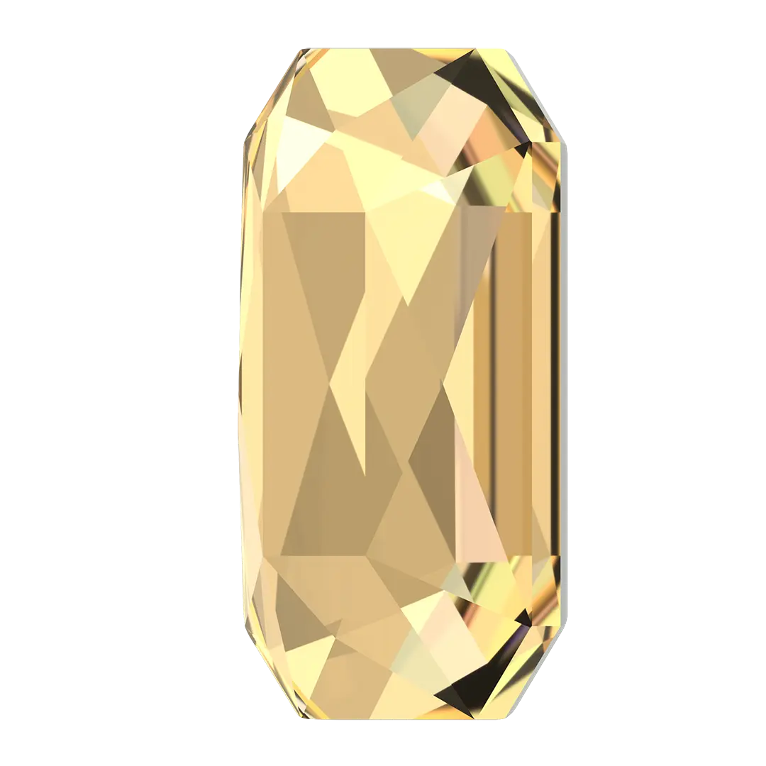 Serinity Hotfix Flat Back Crystals Emerald Cut (2602) Crystal Golden Shadow - Bluestreak Crystals