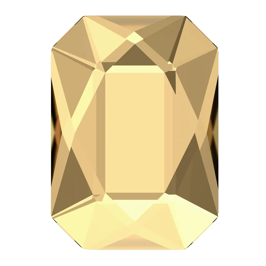 Serinity Hotfix Flat Back Crystals Emerald Cut (2602) Crystal Golden Shadow - Bluestreak Crystals