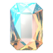 Serinity Hotfix Flat Back Crystals Emerald Cut (2602) Crystal Shimmer - Bluestreak Crystals