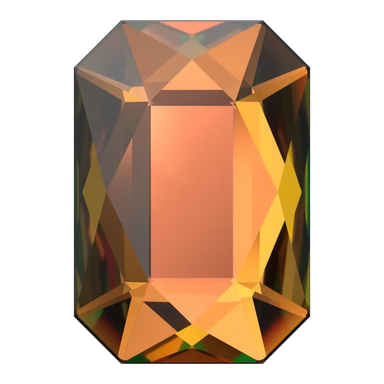 Serinity Hotfix Flat Back Crystals Emerald Cut (2602) Crystal Vitrail Medium - Bluestreak Crystals