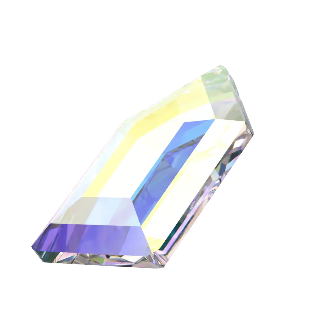 Serinity Hotfix Flat Back Crystals Large Pentagon (2774) Crystal AB - Bluestreak Crystals