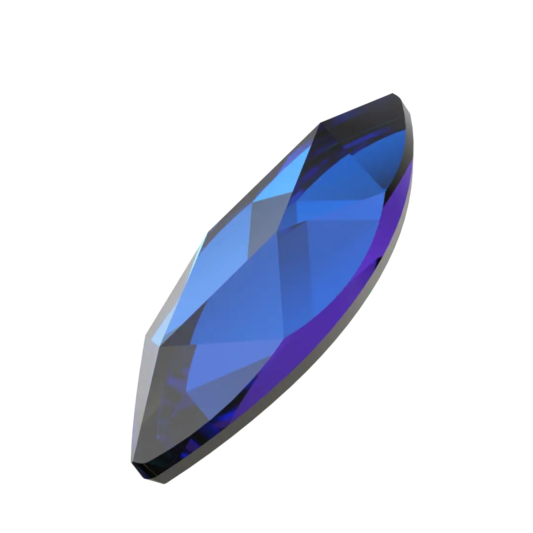 Serinity Hotfix Flat Back Crystals Marquise (2201) Crystal Bermuda Blue - Bluestreak Crystals
