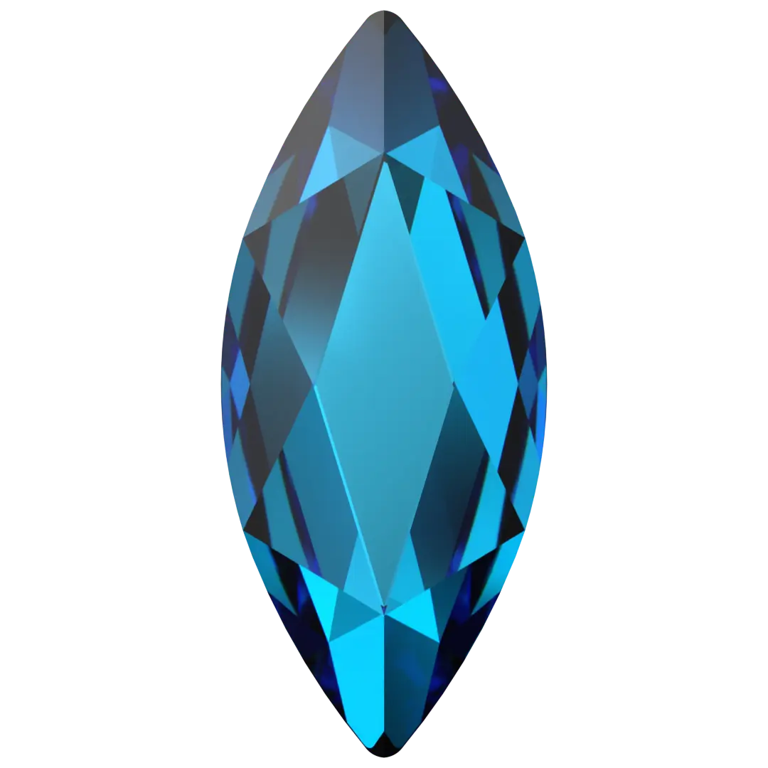 Serinity Hotfix Flat Back Crystals Marquise (2201) Crystal Bermuda Blue - Bluestreak Crystals