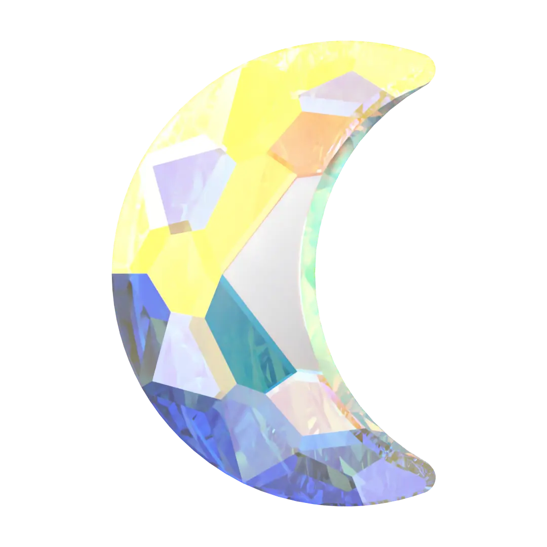 Serinity Hotfix Flat Back Crystals Moon (2813) Crystal AB - Bluestreak Crystals