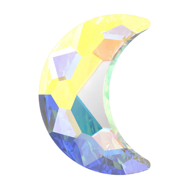 Serinity Hotfix Flat Back Crystals Moon (2813) Crystal AB - Bluestreak Crystals
