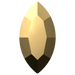 Serinity Hotfix Flat Back Crystals Navette (2200) Crystal Aurum - Bluestreak Crystals