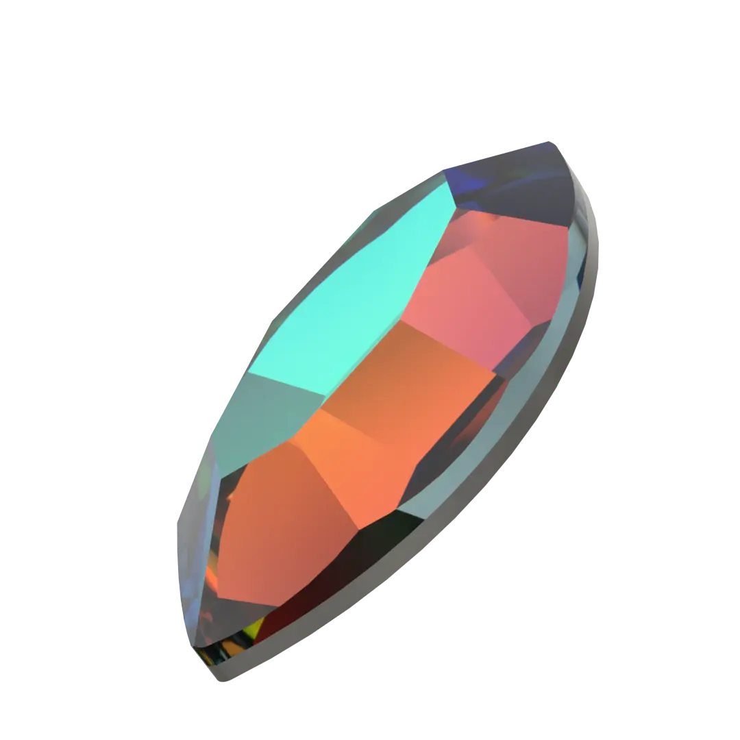 Serinity Hotfix Flat Back Crystals Navette (2200) Crystal Vitrail Medium - Bluestreak Crystals