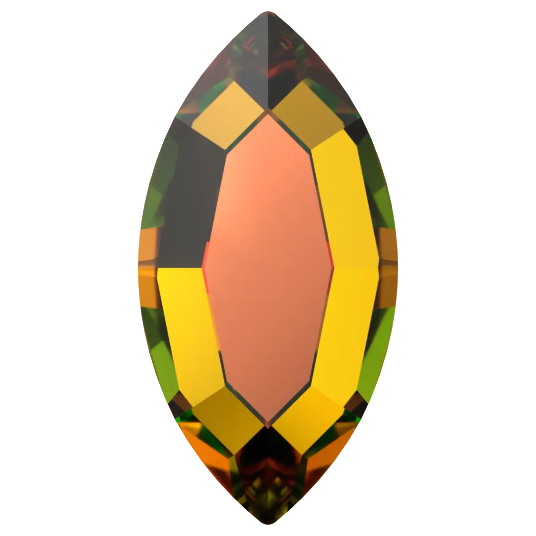 Serinity Hotfix Flat Back Crystals Navette (2200) Crystal Vitrail Medium - Bluestreak Crystals