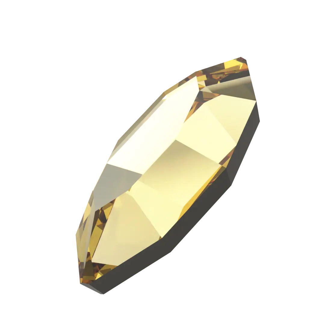 Serinity Hotfix Flat Back Crystals Navette (2200) Dark Jonquil - Bluestreak Crystals