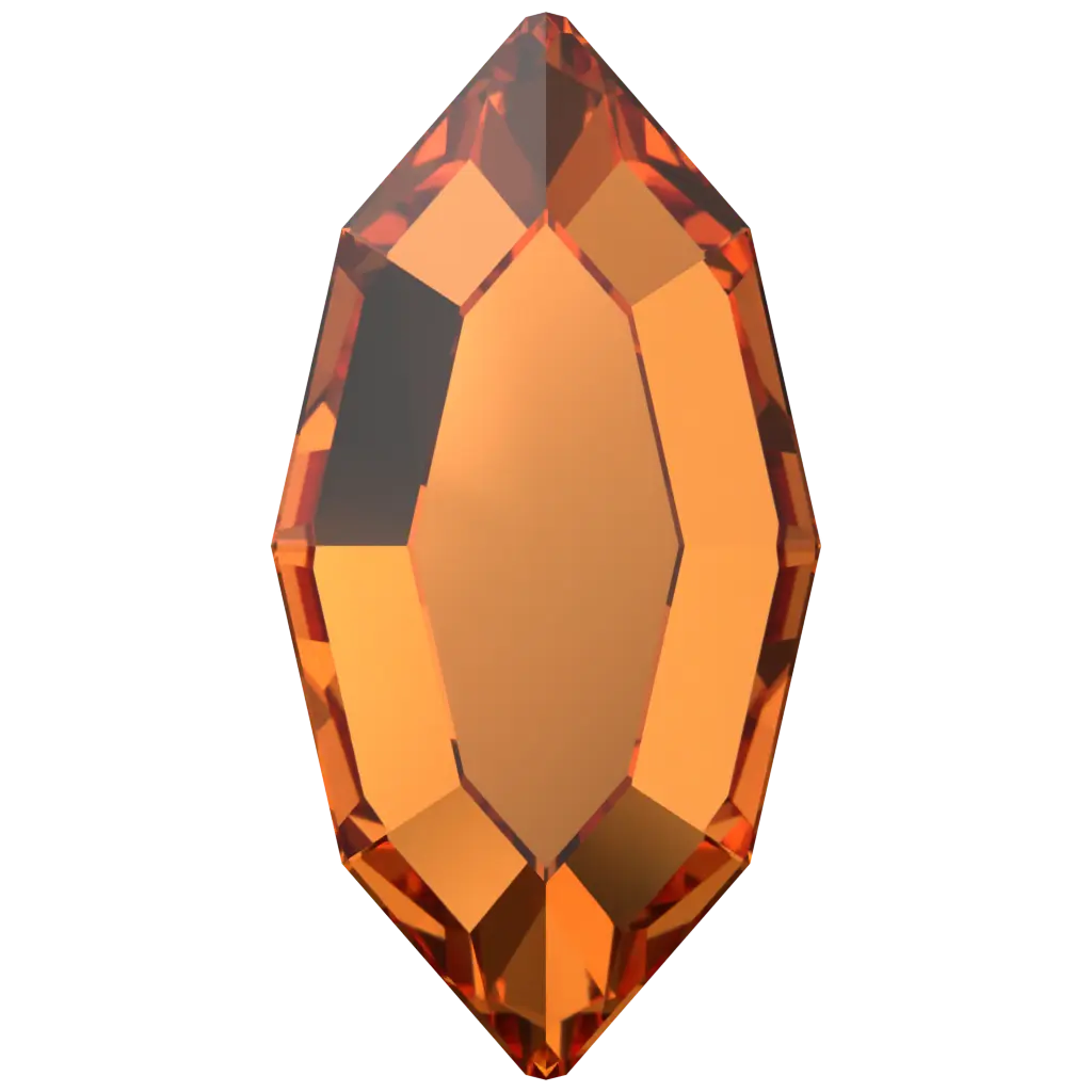 Serinity Hotfix Flat Back Crystals Navette (2200) Dark Orange - Bluestreak Crystals